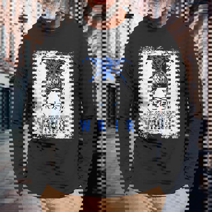 Mom Of Angelman Syndrome WarriorI Wear Blue For Angelmans Long Sleeve T-Shirt Gifts for Old Men