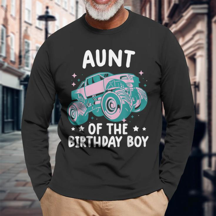 Monster Truck Passende Tante Des Geburtstagskindes Langarmshirts Geschenke für alte Männer