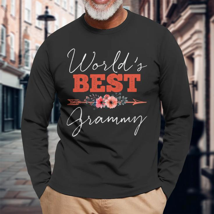 Mother Grandma Worlds Best Grammy Grandmother 41 Mom Grandmother Long Sleeve T-Shirt Gifts for Old Men