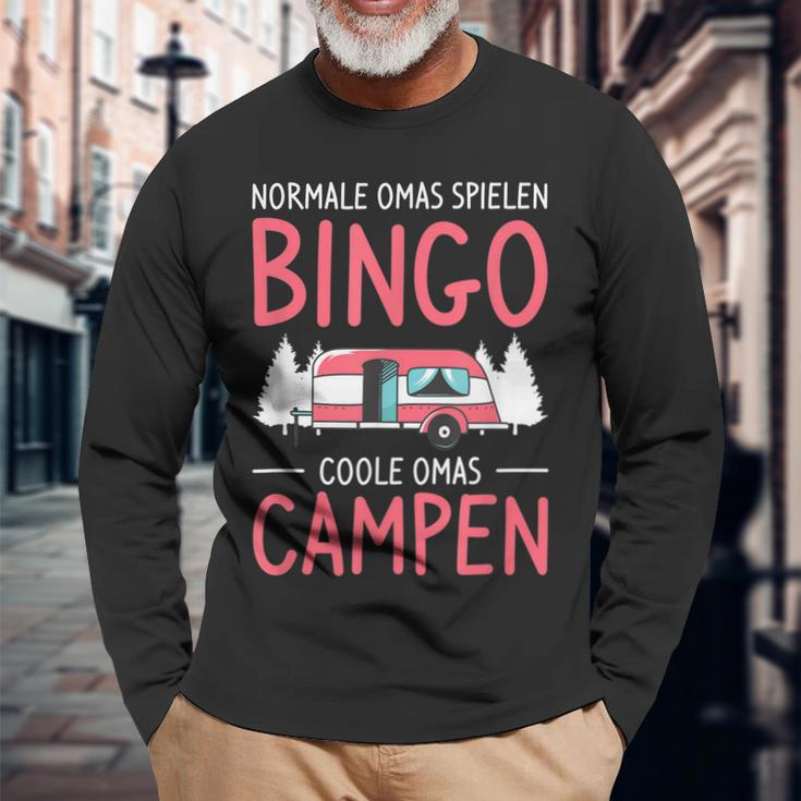 Normale Omas Spielen Bingo Coole Omas Campen Langarmshirts Geschenke für alte Männer