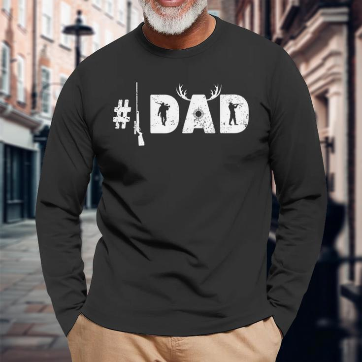 Number One Best Hunting Dad Deer Hunter Fathers Day Long Sleeve T-Shirt T-Shirt Gifts for Old Men