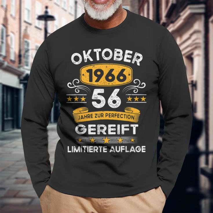 Oktober 1966 Lustige Geschenke 56 Geburtstag Langarmshirts Geschenke für alte Männer