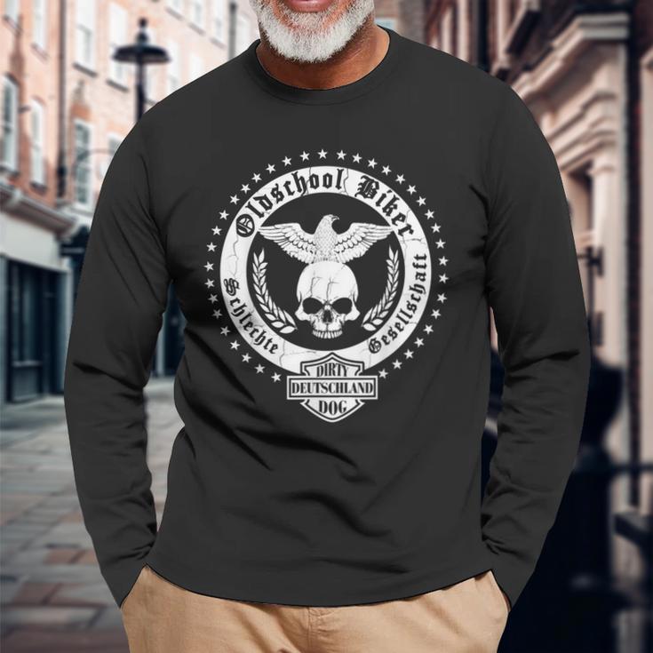 Oldschool Biker Bad Society Langarmshirts Geschenke für alte Männer