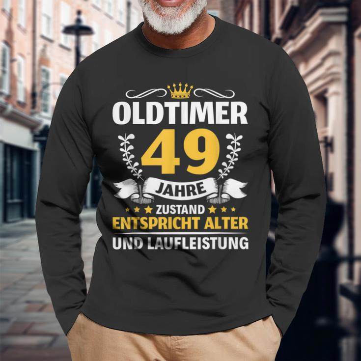 Oldtimer Mann Frau 49 Jahre 49 Geburtstag Langarmshirts Geschenke für alte Männer