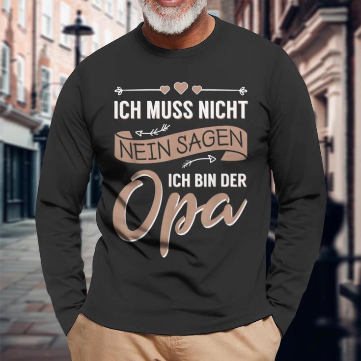 Opa Geburtstag Vatertag Langarmshirts, Lustiger Spruch für Großvater Geschenke für alte Männer