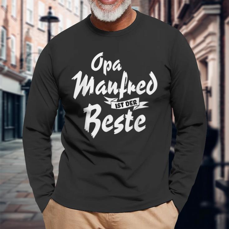 Opa Manfred Ist Der Beste Witziges Geschenk Langarmshirts Geschenke für alte Männer