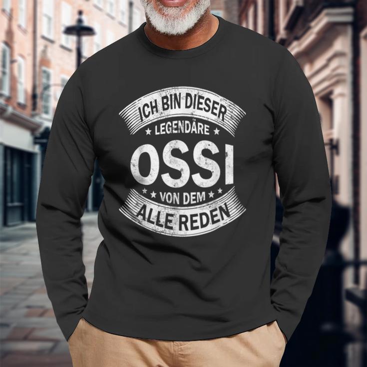 Ostdeutscher Ich Bin Dieser Legendäre Ossi Spruch Langarmshirts Geschenke für alte Männer