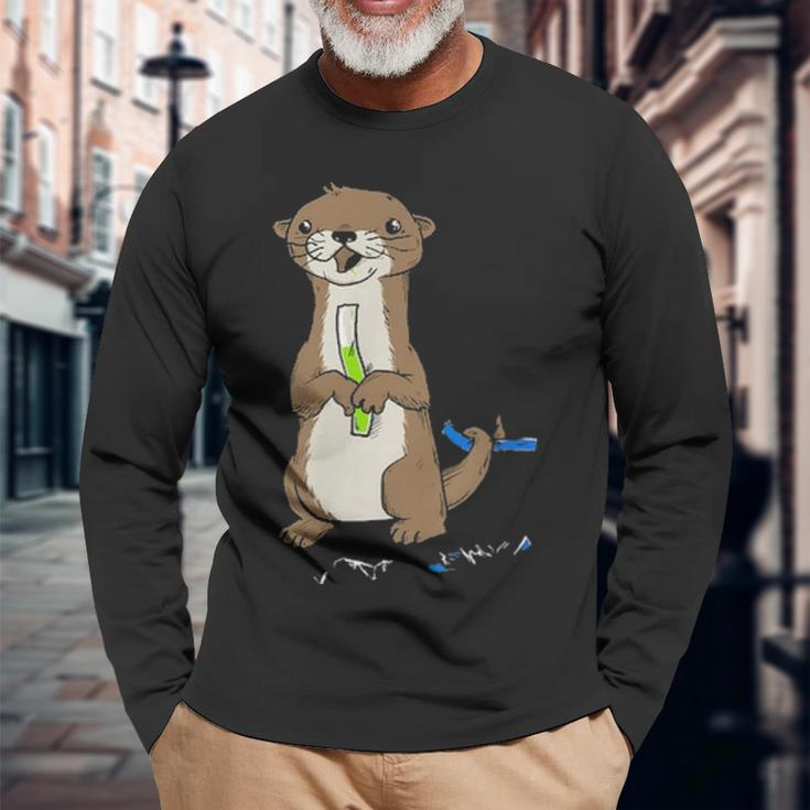 Otter Pop Long Sleeve T-Shirt Gifts for Old Men