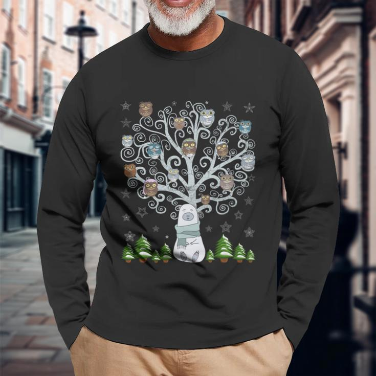 Owl And Bear Lovers Winter Tee Great Vintage Ugly Christmas Meaning Long Sleeve T-Shirt Gifts for Old Men