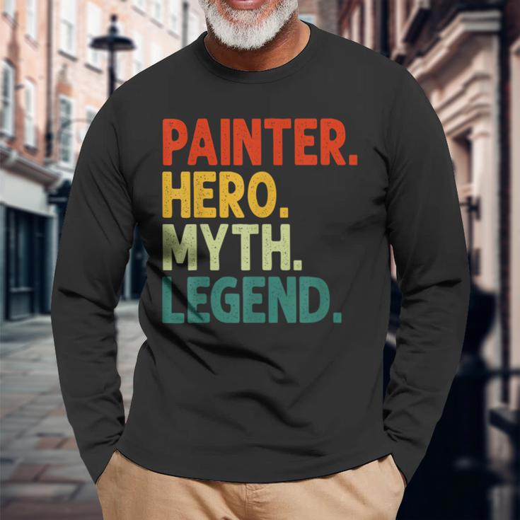 Painter Hero Myth Legend Retro Vintage Maler Langarmshirts Geschenke für alte Männer