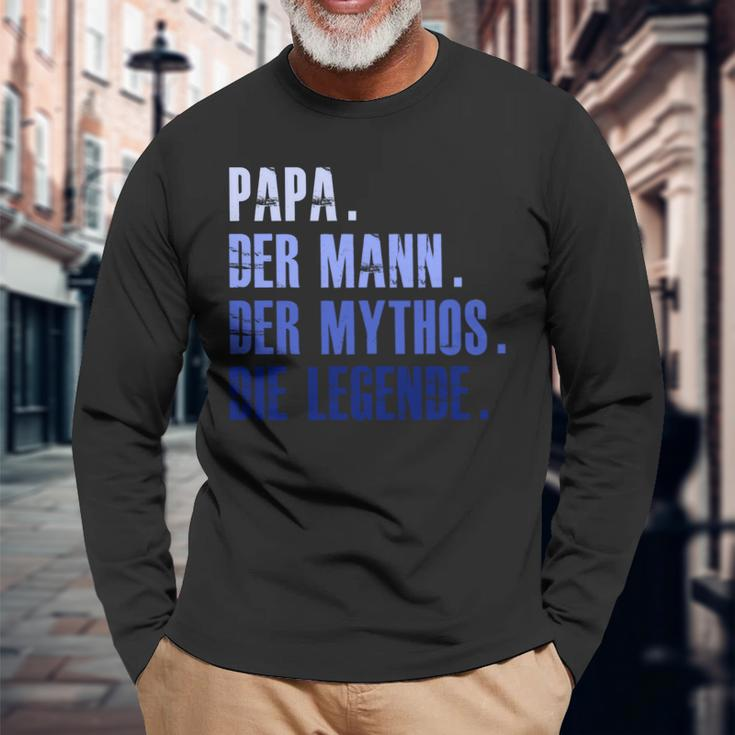 Papa Mythos Legende Geburtstag Langarm Langarmshirts, Besonderes Design Geschenke für alte Männer