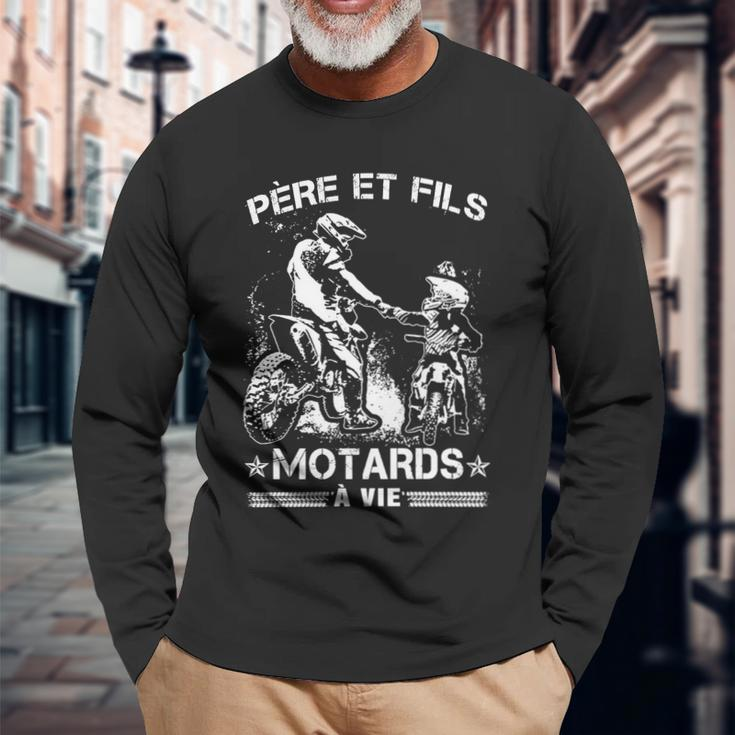 Père Et Fils Motards À Vie Long Sleeve T-Shirt Geschenke für alte Männer