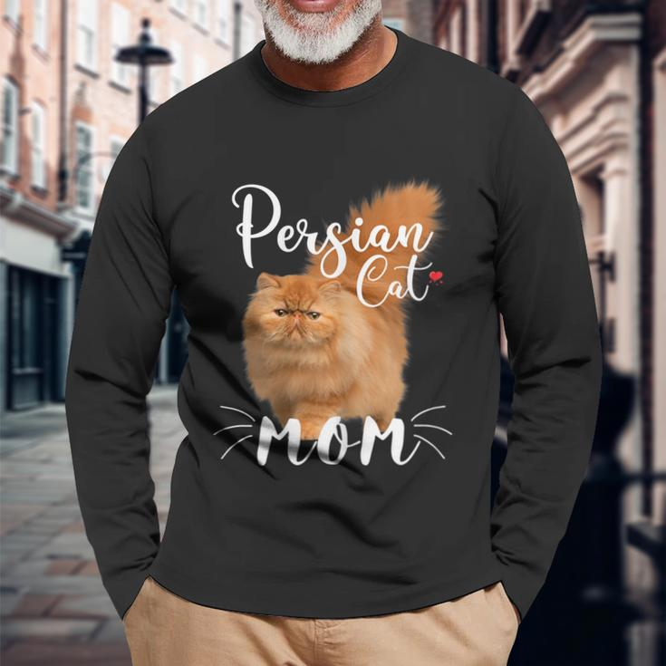 Persian Cat Mom Female Cat Owner Persian Kitty Long Sleeve T-Shirt Gifts for Old Men