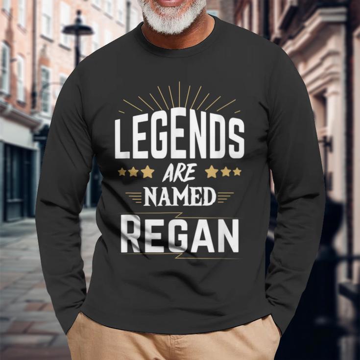 Personalisiertes Legends Are Named Regan Langarmshirts, Stilvolles Design für Regan Geschenke für alte Männer