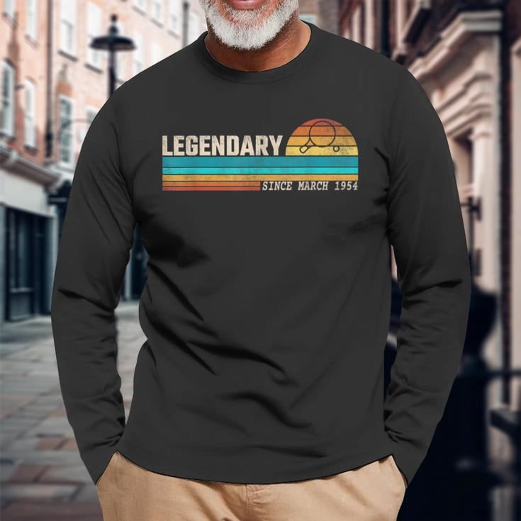 Ping Pong Spieler Legende Seit März 1954 Geburtstag Langarmshirts Geschenke für alte Männer