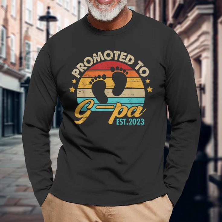 Promoted To G Pa 2023 Fathers Day First Time Dad Long Sleeve T-Shirt Gifts for Old Men