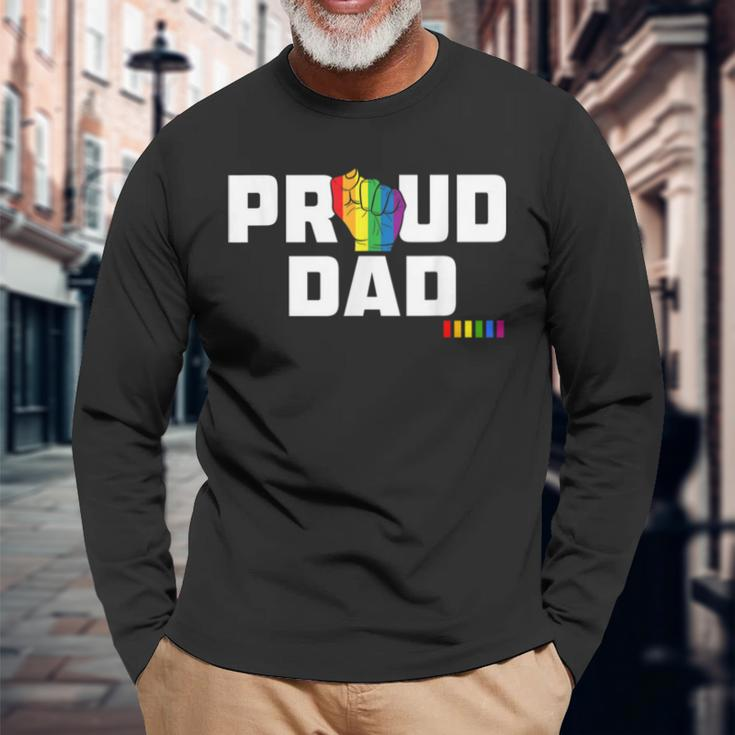 Proud Dad Lgbt Gay Pride Month Lgbtq Rainbow Long Sleeve T-Shirt T-Shirt Gifts for Old Men