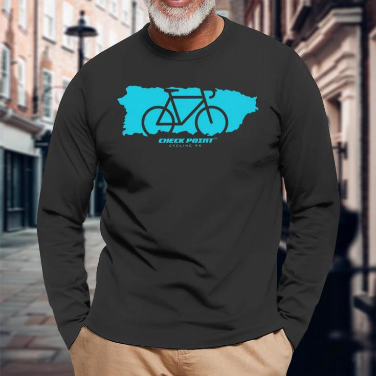 Puerto Rico Bike Cycling Long Sleeve T-Shirt Gifts for Old Men