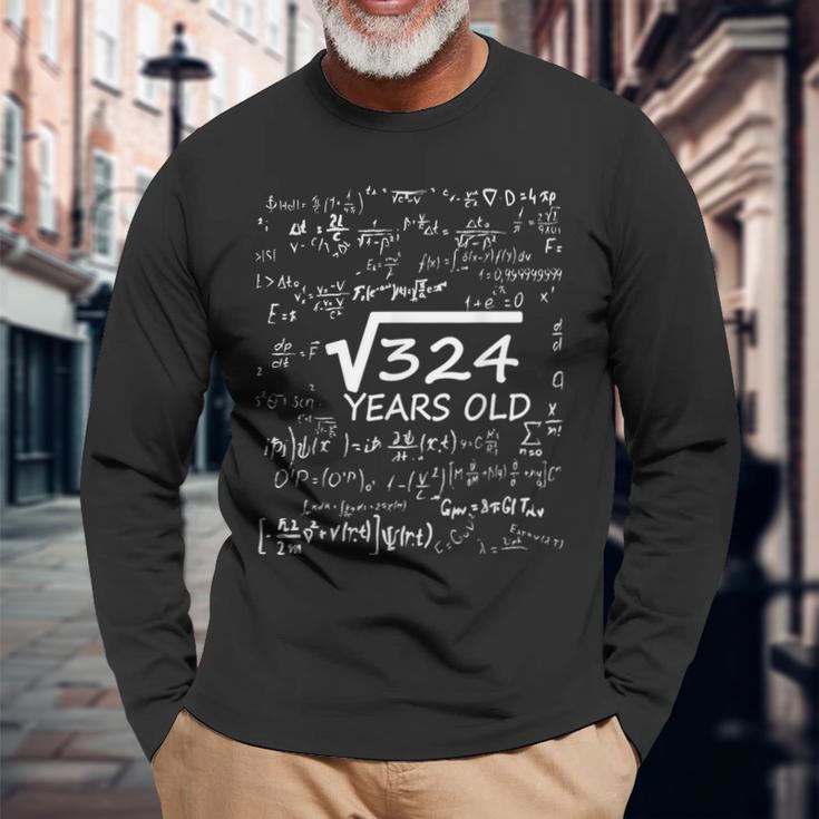 Quadratwurzel 324 18 Jahre Alt Geburtstags Geschenk Langarmshirts Geschenke für alte Männer