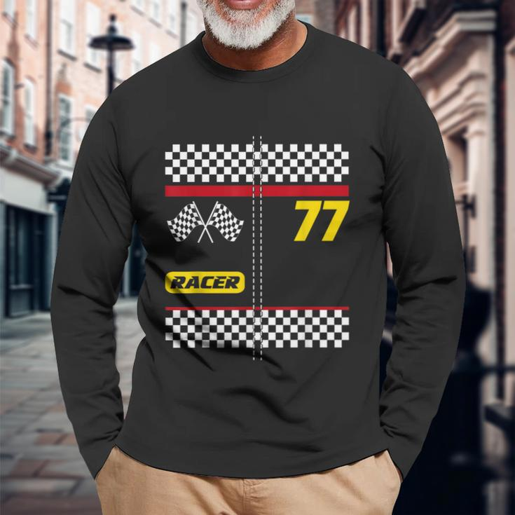 Race Car Driver Costume For Halloween Boys Long Sleeve T-Shirt Gifts for Old Men