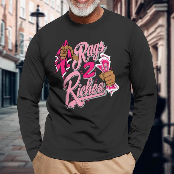 Rags 2 Riches Low Triple Pink Matching Long Sleeve T-Shirt T-Shirt Gifts for Old Men