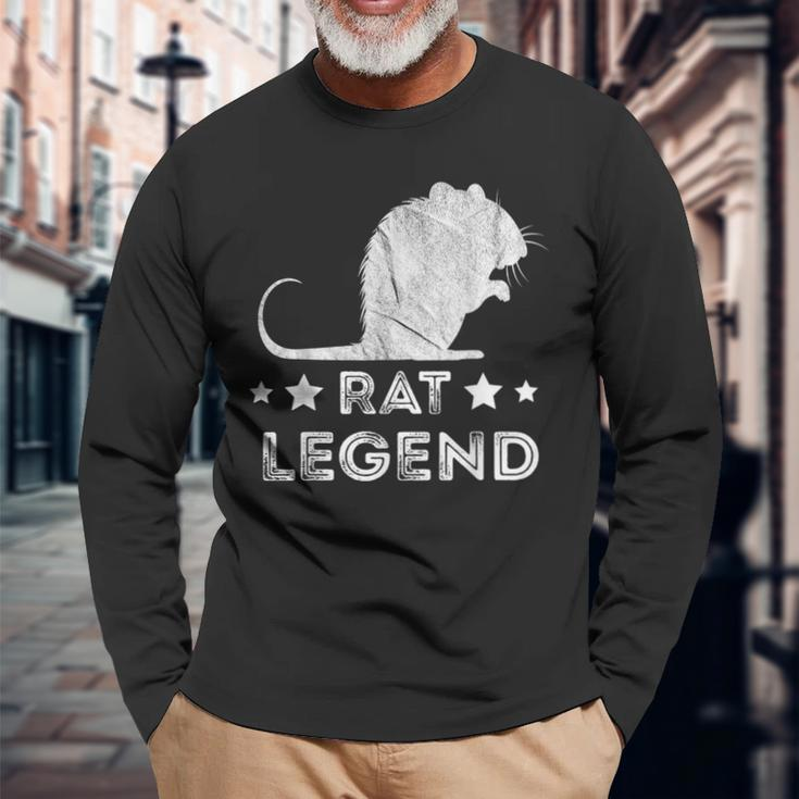 Rat Legend Vintage Nager Rattenliebhaber Maus Ratten Besitzer Langarmshirts Geschenke für alte Männer