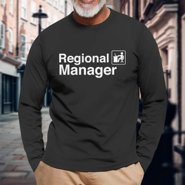 Regional Manager Office Tshirt Long Sleeve T-Shirt Gifts for Old Men
