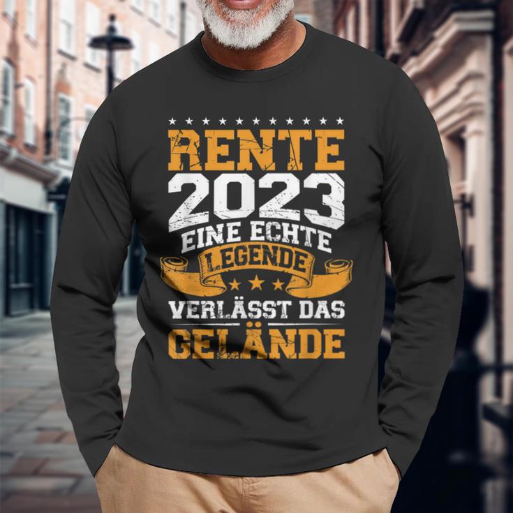 Rente 2023 Eine Echte Legende Verlässt Das Gelände V2 Langarmshirts Geschenke für alte Männer