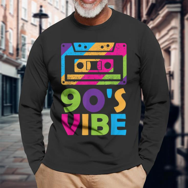 Retro Aesthetic Costume Party Outfit 90S Vibe Long Sleeve T-Shirt Gifts for Old Men
