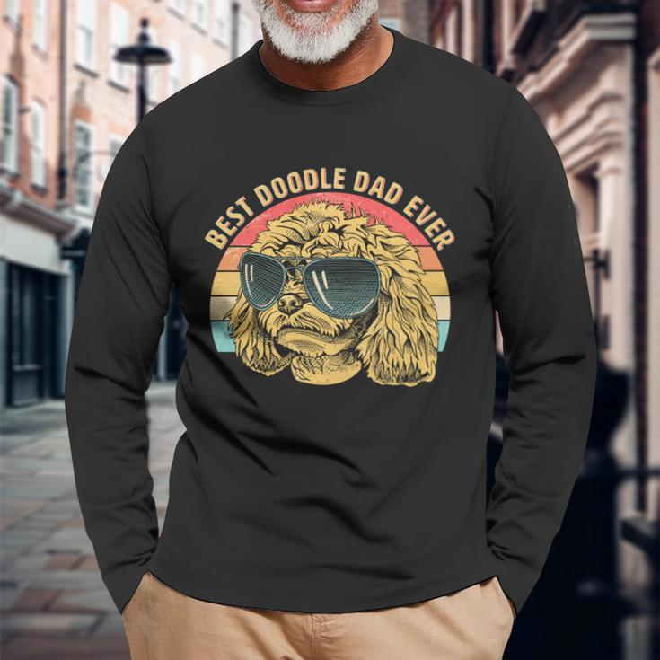 Retro Best Doodle Dad Ever Long Sleeve T-Shirt Gifts for Old Men