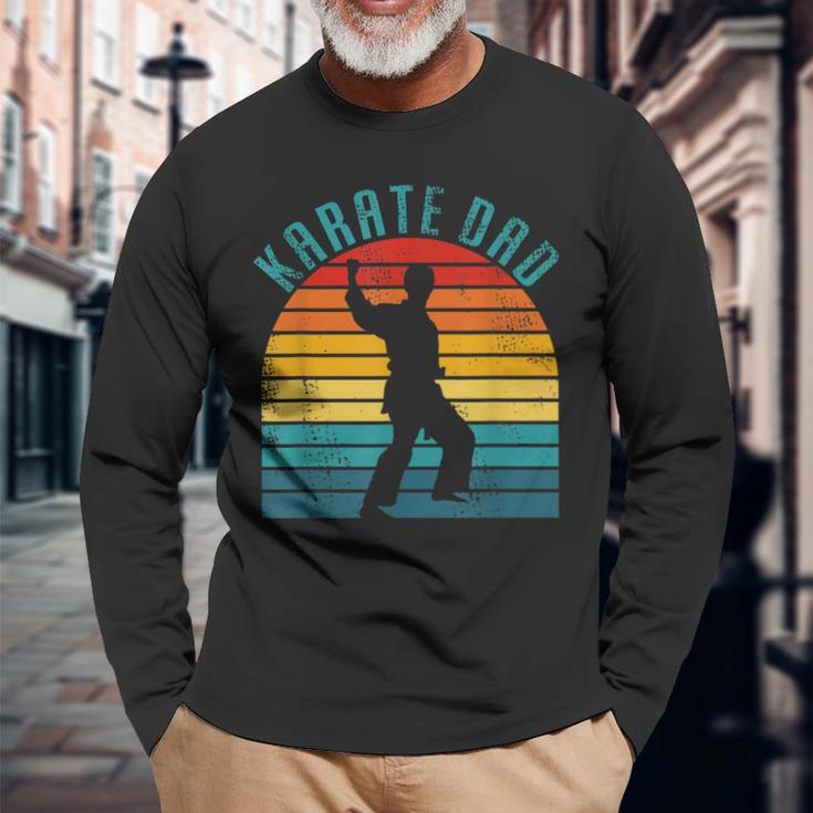 Retro Karate Dad Apparel Vintage Karate Dad Long Sleeve T-Shirt Gifts for Old Men