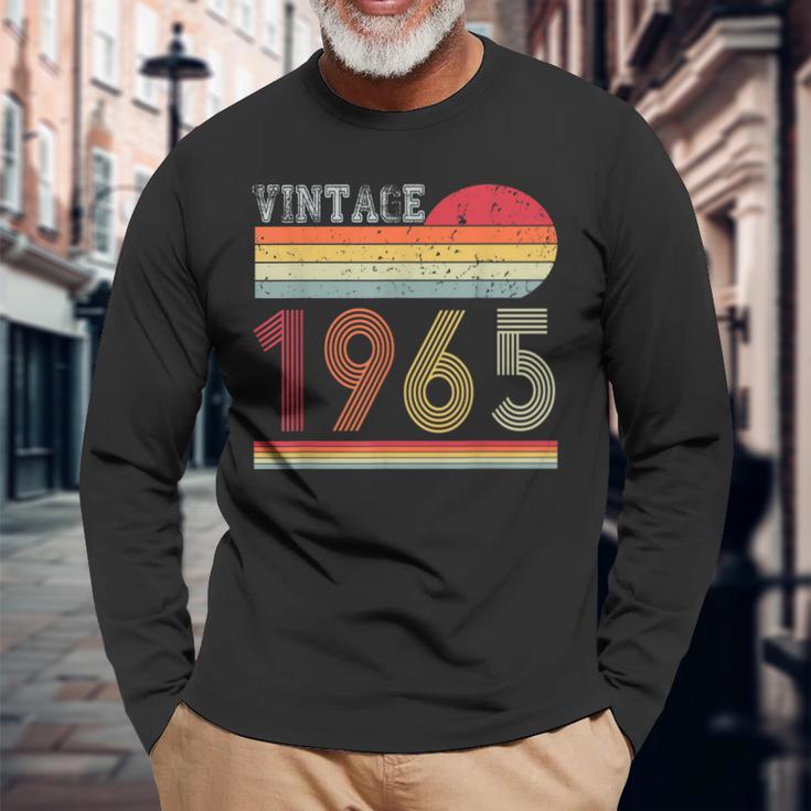 Retro Vintage 1965 Geburtstag Langarmshirts für Männer und Frauen Geschenke für alte Männer