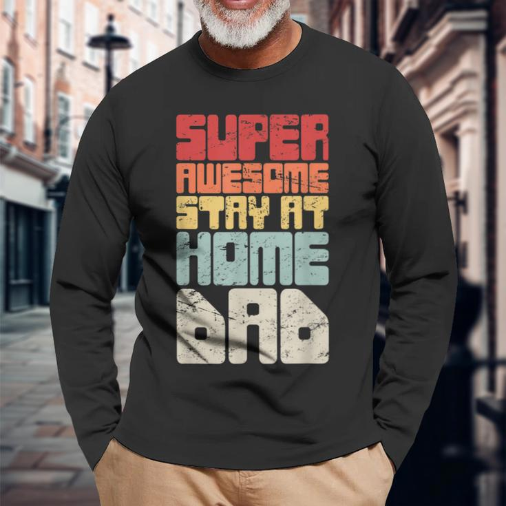 Retro Vintage Husband Stay At Home Dad Long Sleeve T-Shirt Gifts for Old Men