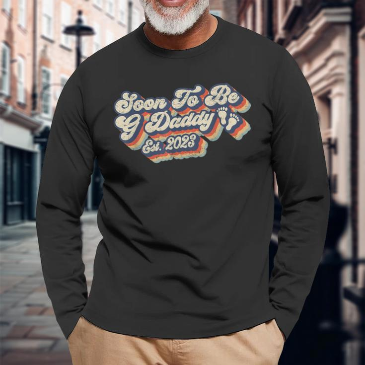 Retro Vintage Soon To Be G Daddy 2023 New First Time Grandpa Long Sleeve T-Shirt Gifts for Old Men
