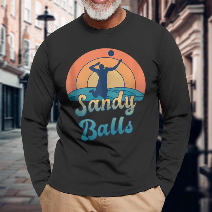 Sandy Balls For A Beach Volleyball Player Long Sleeve T-Shirt T-Shirt Gifts for Old Men