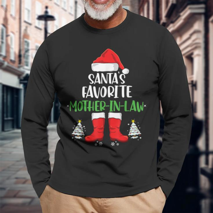 Santa’S Favorite Mother In Law Matching Christmas Long Sleeve T-Shirt T-Shirt Gifts for Old Men