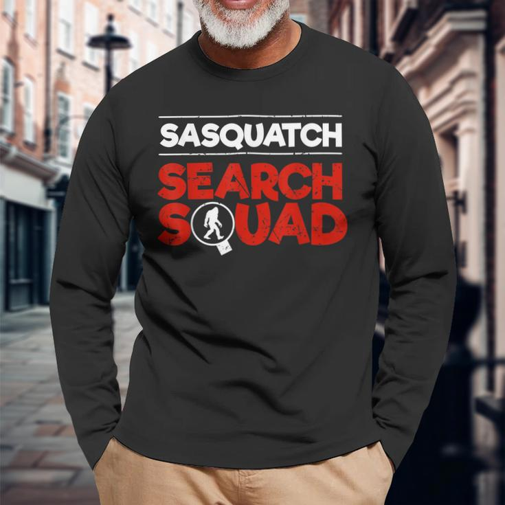 Sasquatch Search Squad Bigfoot Hunter Long Sleeve T-Shirt T-Shirt Gifts for Old Men