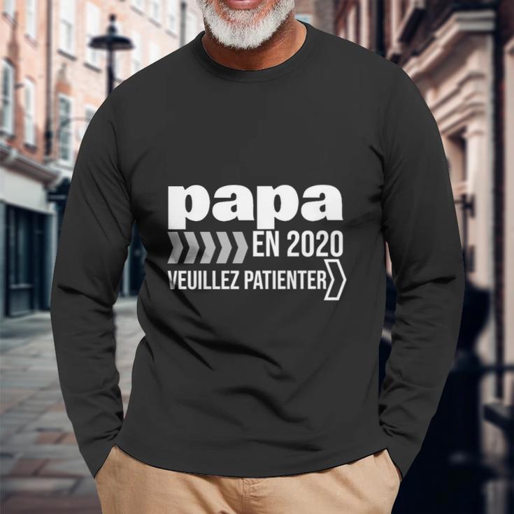 Schwarzes Herren Langarmshirts - Papa 2020 Warten Lustiges Design Geschenke für alte Männer