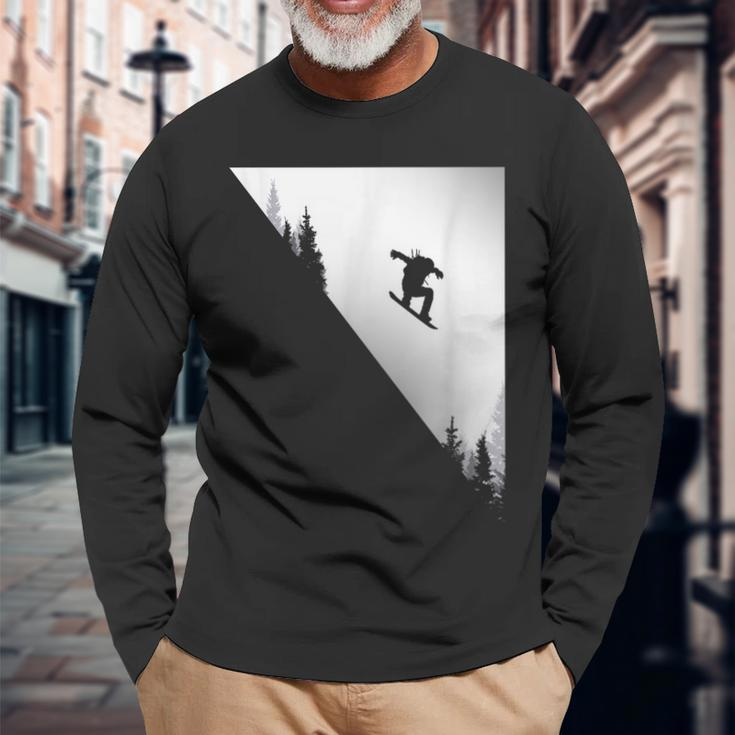 Snowboard Apparel Snowboarding Snowboarder Snowboard Long Sleeve T-Shirt T-Shirt Gifts for Old Men
