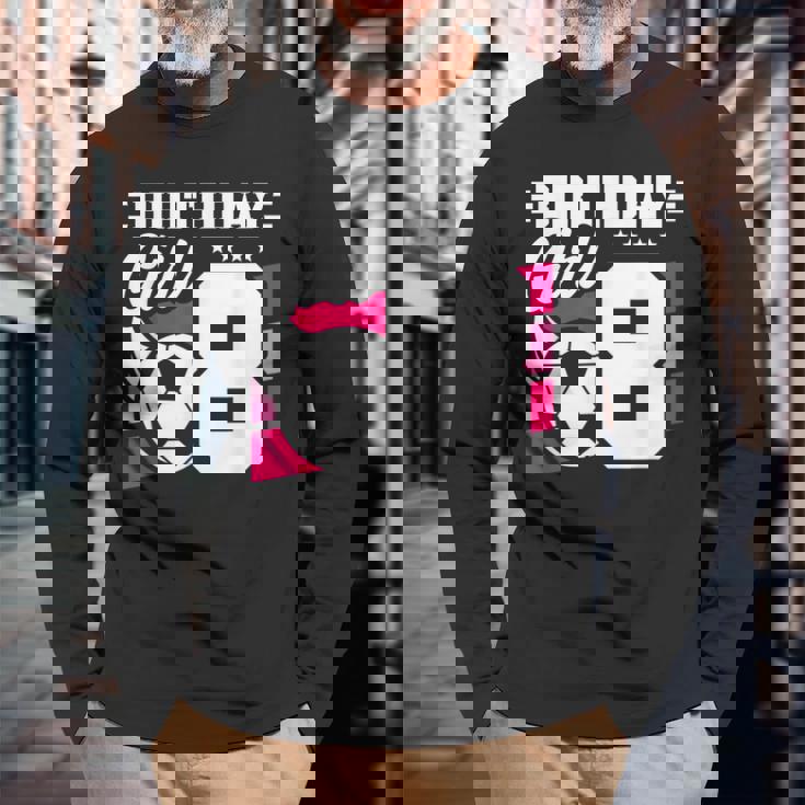 Soccer Birthday Party 8 Year Old Girl 8Th Birthday Long Sleeve T-Shirt T-Shirt Gifts for Old Men