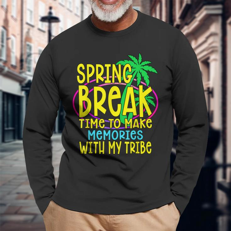 Spring Break Squad 2023 Retro Spring Break 2023 Long Sleeve T-Shirt Gifts for Old Men