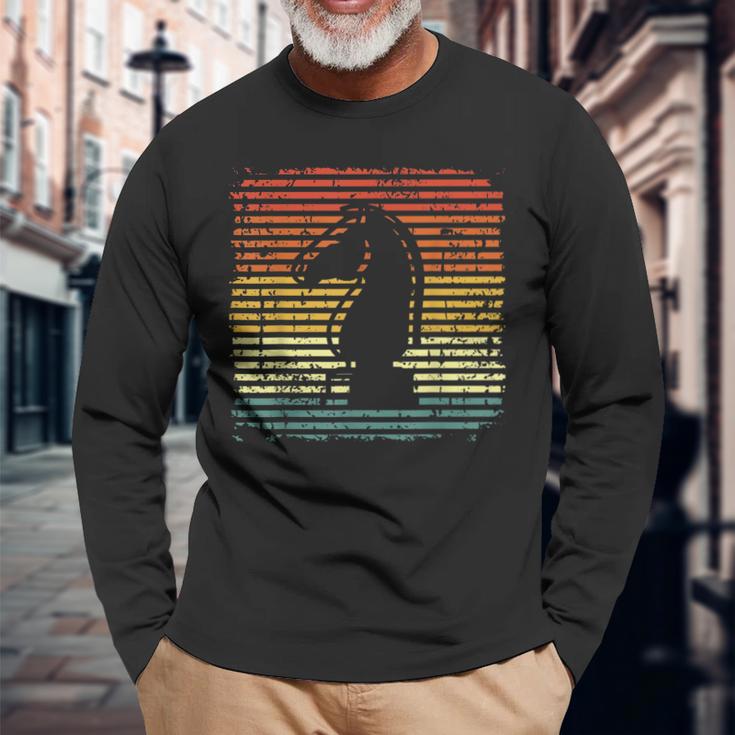 Springer Schachfigur Knight Chess Männer Frauen Kinder Langarmshirts Geschenke für alte Männer