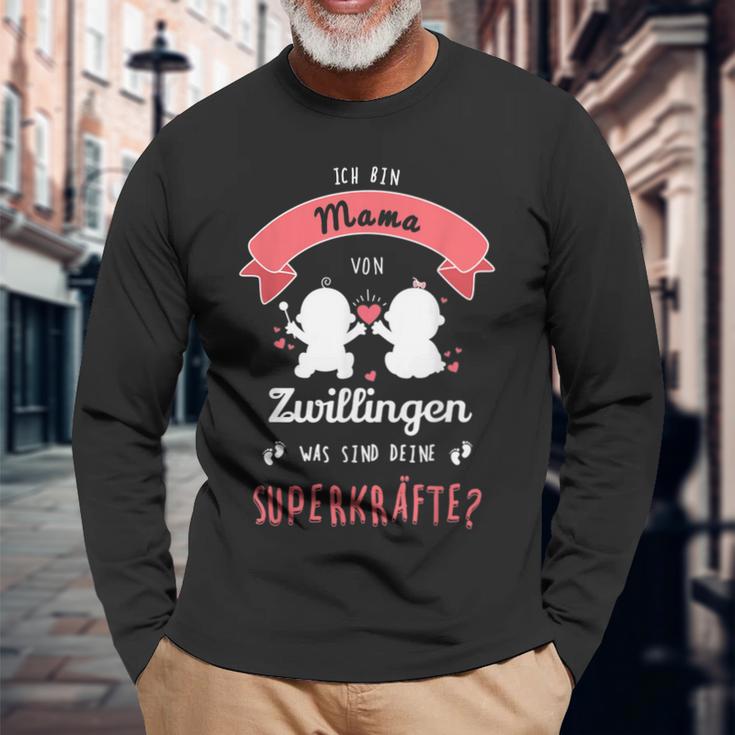 Stolze Mama Zwillinge Geschenk Zwillingsmama Geschenk Damen Langarmshirts Geschenke für alte Männer