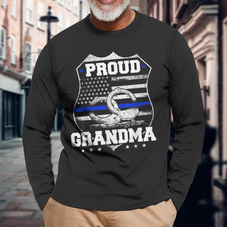 Stolzer Oma Des Polizisten Langarmshirts Geschenke für alte Männer
