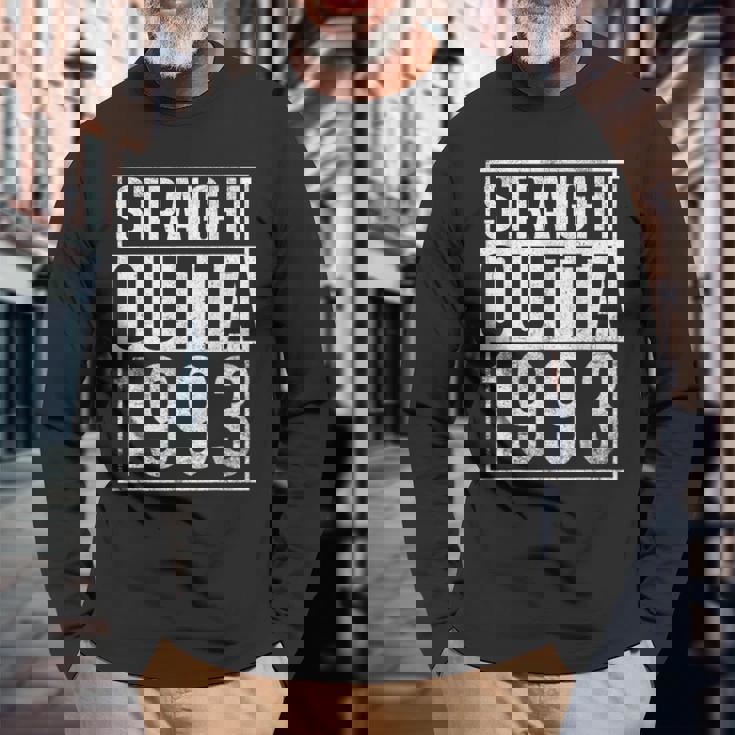 Straight Outta 1993 Year Of Birth Birthday Long Sleeve T-Shirt Gifts for Old Men