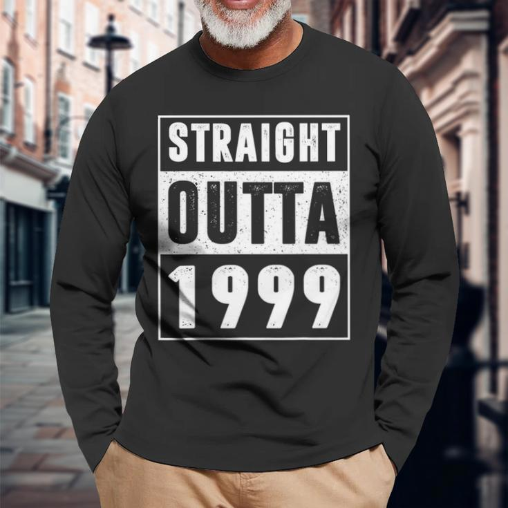 Straight Outta 1999 Vintage 22 Years Old 22Nd Birthday Long Sleeve T-Shirt Gifts for Old Men