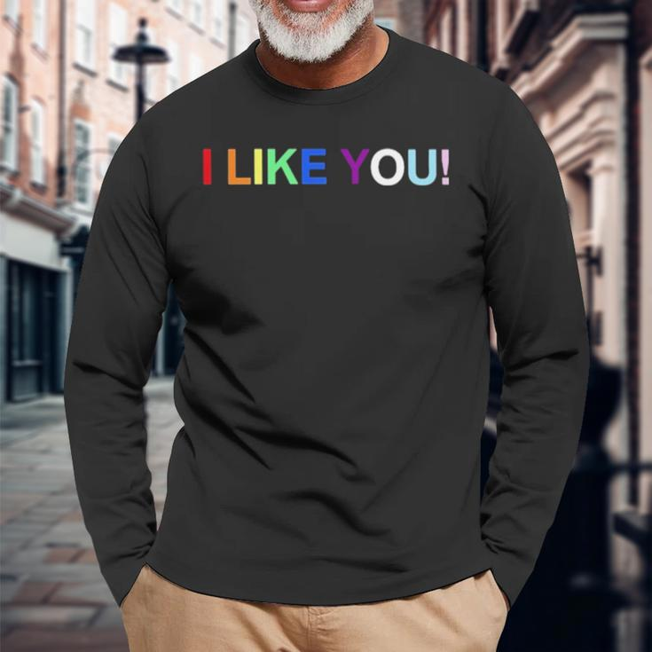 I Like YouLong Sleeve T-Shirt Gifts for Old Men