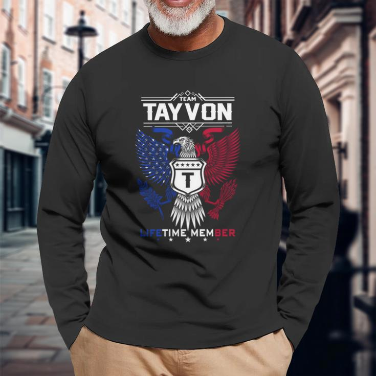Tayvon Name Tayvon Eagle Lifetime Member Long Sleeve T-Shirt Gifts for Old Men
