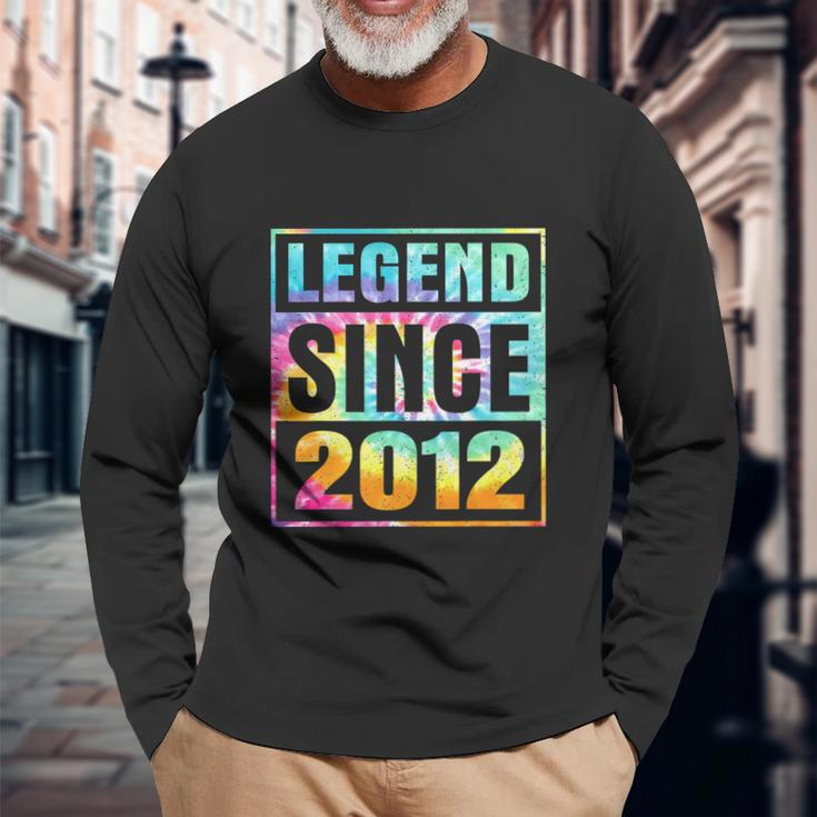 Tie Dye Legend Since 2012 10 Years Old 10Th Birthday Long Sleeve T-Shirt Gifts for Old Men