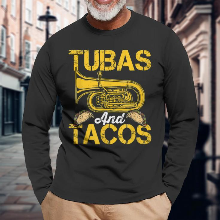 Tubas Tacos Expert Tuba Player Musician Music Playing Lover Long Sleeve T-Shirt T-Shirt Gifts for Old Men
